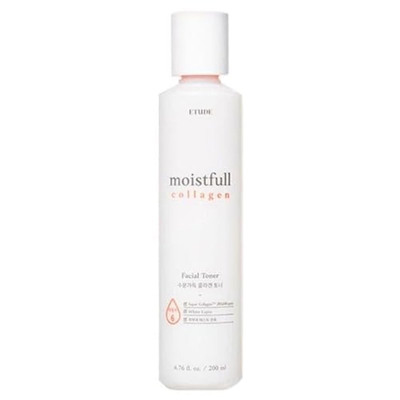 Etude Moistfull Collagen Toner, Toner for Face, Super Collagen Water, Lupinus Albus Protein, Instant Moisture Recharge, Oil-Moisture Balance, Korean Skin Care, Beauty (6.76 Fl Oz)