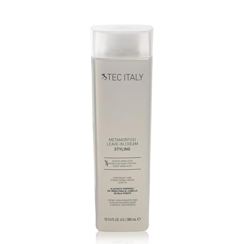 Tec Italy Metamorfosi Leave-In Styling Cream for Curly & Wavy Hair, Heat Protection, Smoothing, Frizz Control & Shine, 10.14 fl oz (300 ml)