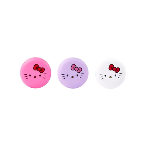 The Cr?me Shop x Hello Kitty Holiday Kisses Lip Balm Trio - Moisturizing Lip Balm for Dry Lips, Vitamin E and Shea Butter, Stocking Stuffers (Strawberry Cheer, Mint Cr?me & Sugar Cookie)