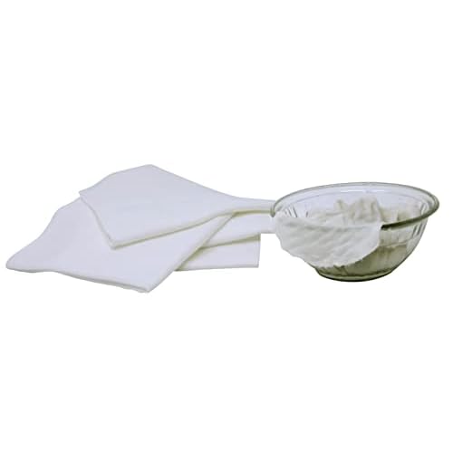 Organic Cotton Facial Cleansing Cloths- Set of 10 Reusable & Washable Muslin Makeup Remover Muslin Face Cloth - Cotton Facial Exfoliator - Muslin Cloth Makeup Remover Wipes - Extremely Soft