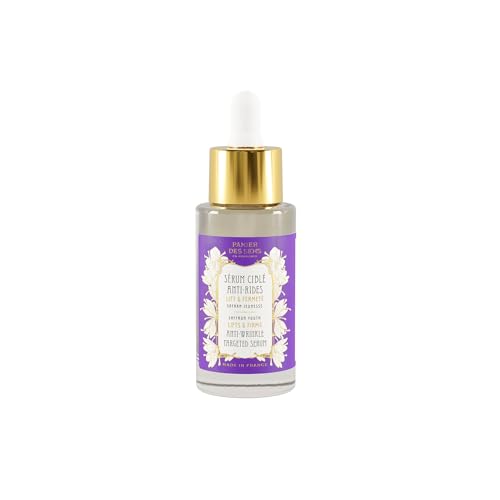 Panier des Sens ? Targeted Anti-Wrinkle Firming Serum ? Saffron Extract + Dual-Weight Hyaluronic Acid ? 97% Natural Ingredients ? Made in France, Vegan Face Care ? 1 fl oz