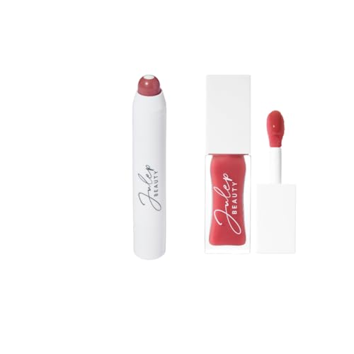 Julep So Plush Glossy Lip Oil + It¡¯s Balm Lip Crayon Duo | Hydrating Lip Care with Nourishing Oils & Buttery Smooth Color | Sheer Pink Glossy Shine & Long-Lasting Rose Tint | Vegan & Cruelty-Free