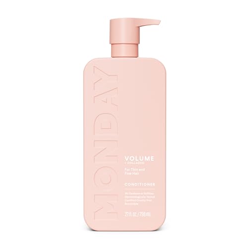 MONDAY Haircare VOLUME Conditioner with Hydrolyzed Collagen, Coconut Oil, Shea Butter & Macadamia Oil for Thin, Fine & Flat Hair 798 mL