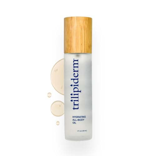 Trilipiderm Hydrating All-Body Oil ? Ultra-Moisturizing, Vitamin-Rich Lipid Replacement, 4oz. Glass and Bamboo Spray Bottle
