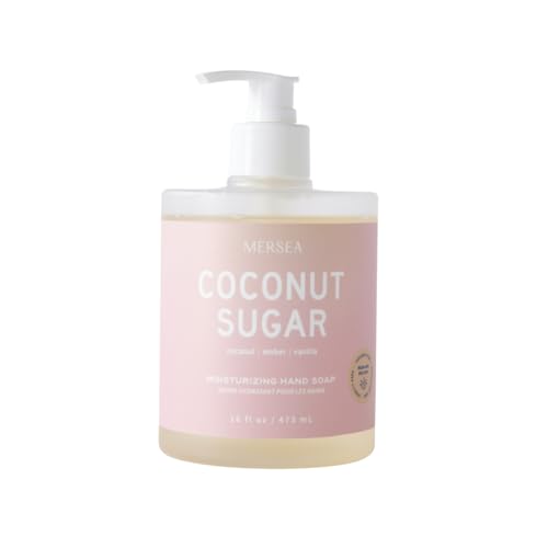 MERSEA Moisturizing Liquid Hand Soap in Large Pump Bottle, Coconut Sugar (16 fl oz)