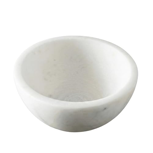 Supply Solid White Marble Shaving Bowl for Men - Keeps Lather Warm, Handcrafted