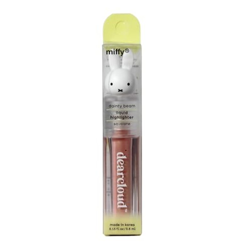 dearcloud Miffy Dainty Beam Liquid Highlighter ? Glow Highlighter Makeup with Squalane ? Korean Illuminator Makeup - .13 fl oz (Pink Comet)