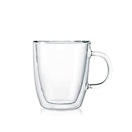 Bodum 10oz Bistro Double Wall Insulated Mug Set of 6 - Clear Borosilicate Glass