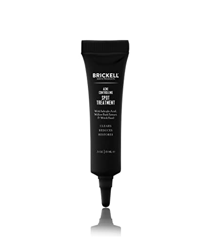 Men's Acne Spot Treatment with Salicylic Acid & Witch Hazel - Calms Skin, 0.5 Oz