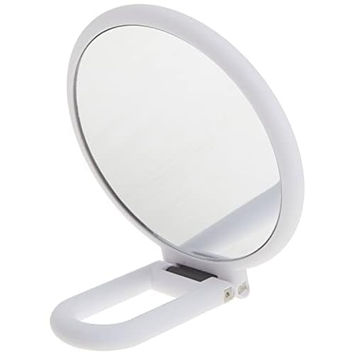 Danielle Soft Touch Hand Held Mirror, White