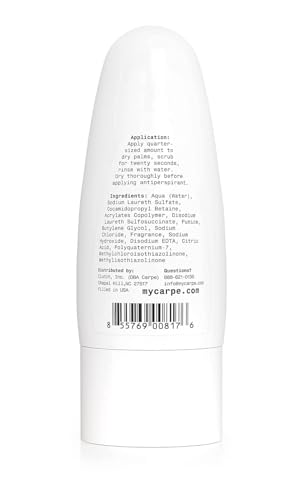 Carpe Underarm Exfoliating Scrub 3.3 Fl Oz Pack of 2 - Sensitive Skin Body Odor Remover