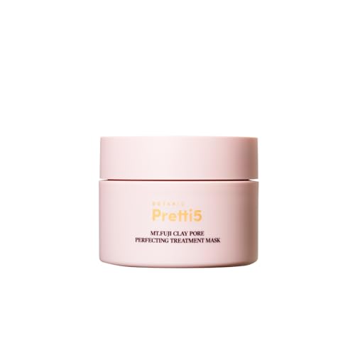 Pretti5 Botanic Mt. Fuji Clay Pore Perfecting Treatment Mask Pore Purification Skin Nourishment TCM Science-Led Innovation Vegan Sensitive Skin Safe 100g