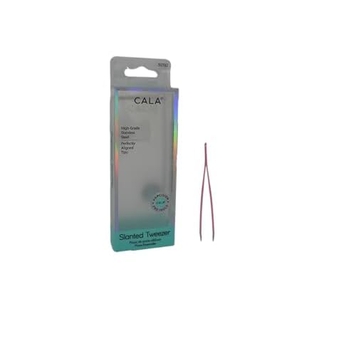 Cala Pro pink slanted tweezers