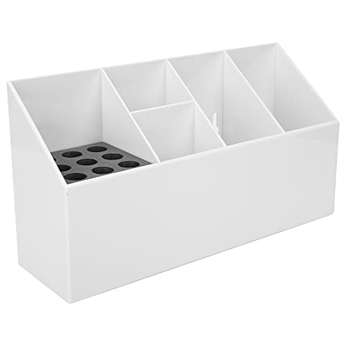 Dioche White Hairdressing Scissors Organizer Holder – 5-Grid Storage for Salon & Home