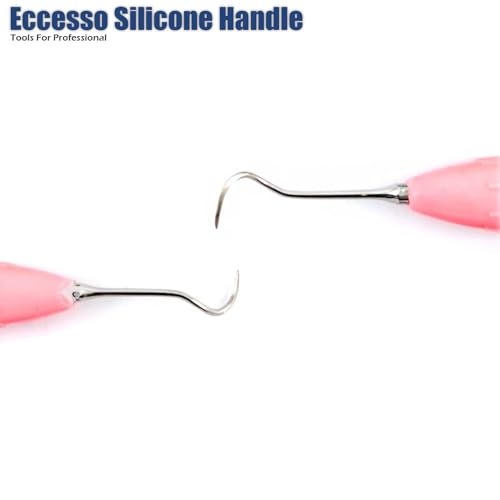 INSTUMAX 10 Pcs Dental Composite Filling Instruments Set Silicone Handles
