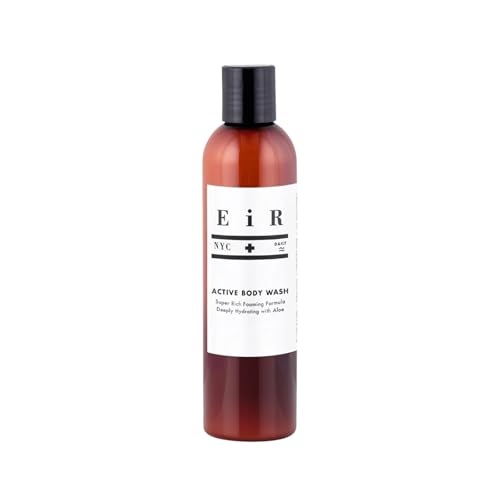 EiR NYC Active Body Wash | Hydrating Shower Gel Body Cleanser with Deeply Moisturizing Aloe Leaf & Olive Oil | Notes of Sage, Rosemary & Lemongrass All Natural | Sulfate, Phthalate & Paraben Free 8oz