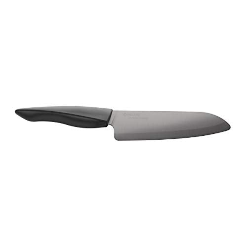 KYOCERA InnovationBlack Ceramic Chef's Santoku Knife 5.5-Inch - Black/Black, 1-Piece Set