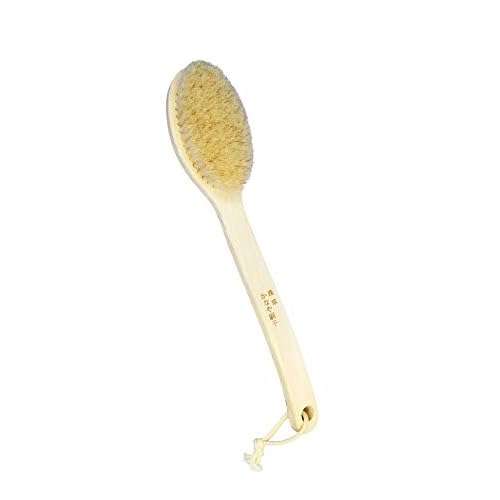 Japanese Body Brush for Bath or Dry Brushing, Exfoliation, Cellulite Treatment, Long Handle, Soft