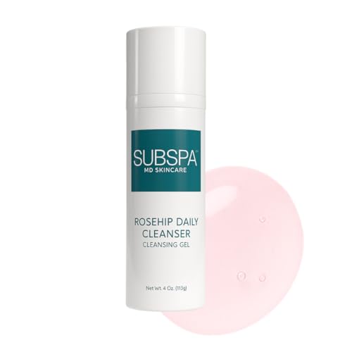 MD Rosehip Daily Face Cleanser ? Doctor Developed - Hydrating Gel Wash with Seaweed, Neem & Rosehip Seed Oil ? Vitamin A Rich, Anti-Aging, Soothing & Deep Cleansing ? For All Skin Types ? 4oz