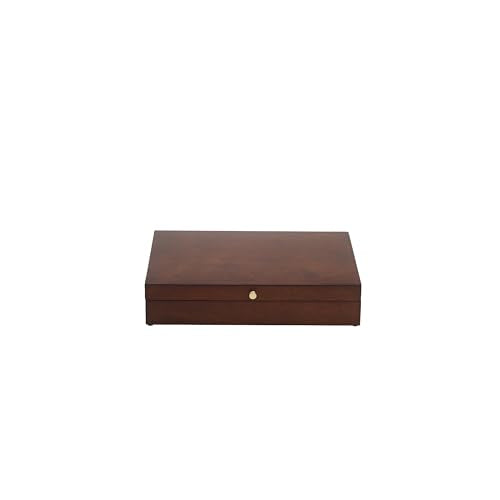Reed & Barton Eureka Mahogany Flatware Chest - 120-Piece Silverware Storage with Cloth Interior - 5.50 LB