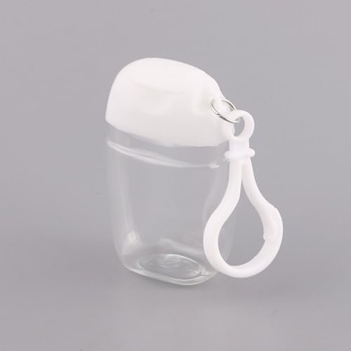 7x4cm Transparent Refillable Travel Bottles with Hook, 4 Pack
