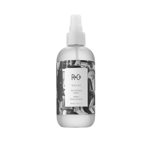 R+Co Dallas Hair Thickening Spray | Volumizing & Texturizing Spray for All Lengths | Adds Volume, Body & Shine | Perfect for Blowouts, Curling Irons & Roller Sets | 8.5 oz
