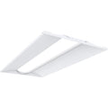 LED Troffer Light 2x4 Fixture with Adjustable Lumens & CCT - 4000-6000 Lumens, White, No Battery Backup