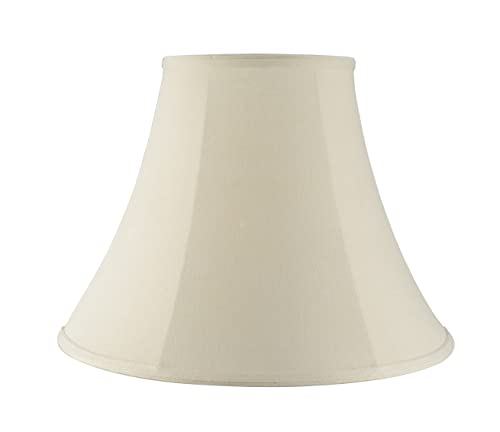 Set of 2 Cream Bell Shaped Collapsible Lamp Shades - 8" Top 17" Bottom