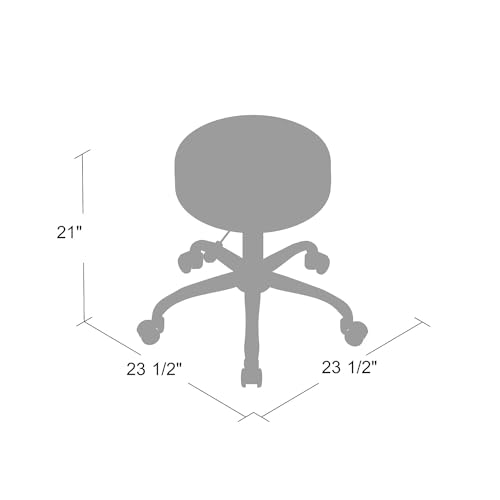 Black Antimicrobial Vinyl Medical Spa Stool with Adjustable Height - No Back Cushion