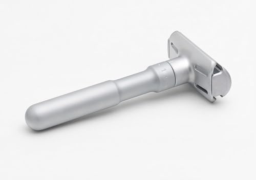 Merkur Futuro 700 Adjustable Safety Razor Matte Chrome - German Craftsmanship, Plastic-Free, Secure Snap-On Cap, Straight Bar, Customizable Shave