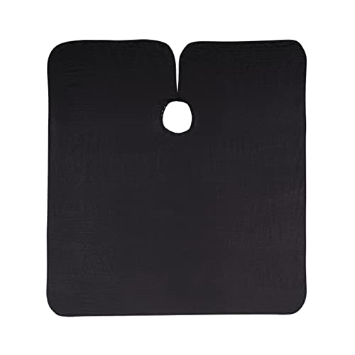 Black Waterproof Hair Cutting Cape with Adjustable Snap Closure - Salon & Barber Use, 54 x 60 Inches