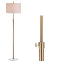June 65" Adjustable Metal Marble Floor Lamp - Brass Gold & White Variation