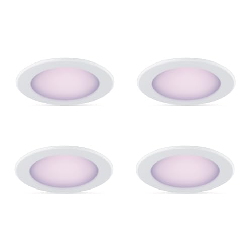 5-6 Inch Retrofit LED Recessed Downlight 4-Pack, Wi-Fi Color Changing Lights