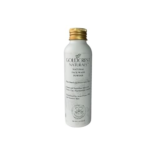 Natural Face Wash Powder?Waterless Cleanser for Acne-Prone, Oily, Sensitive Skin?Cruelty-Free, Plant-Based, Preservative-Free?Gently Exfoliates with Organic Neem & Niacinamide, 2oz