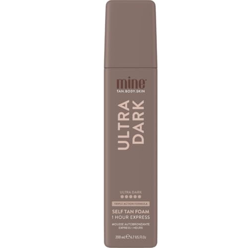 MineTan Ultra Dark Self Tanner Mousse - 1 Hour Express Fake Tan Foam with Coconut Scent - Variation: Ultra Dark