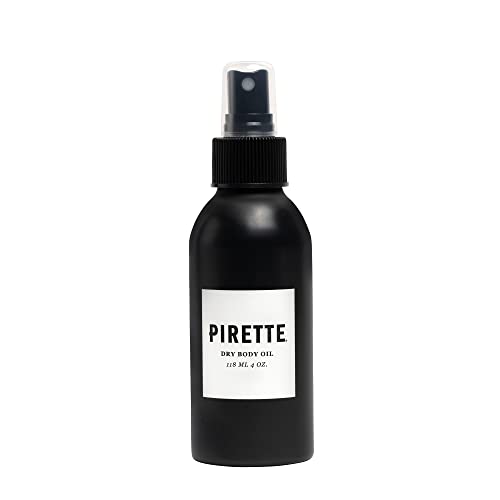 PIRETTE Dry Body Oil Spray for Hair & Body, Hydrating After Shower Oil Mist with Fractionated Coconut Oil & Vitamin E, Lightweight & Non Greasy Moisturizer for Smooth Glowing Skin, 4 fl oz