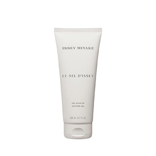 Issey Miyake Le Sel d'Issey Shower Gel - Fresh Woody Marine Shower Gel for Men - With Salt Accord, Marine Seaweed, Ginger & Cedarwood - 6.7 oz