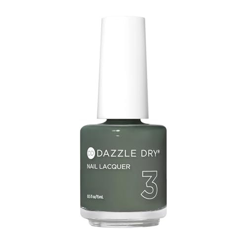 Dazzle Dry Nail Lacquer (Step 3) - Vigor - A dark, smoky oakmoss green. Full coverage cream. (0.5 fl oz)