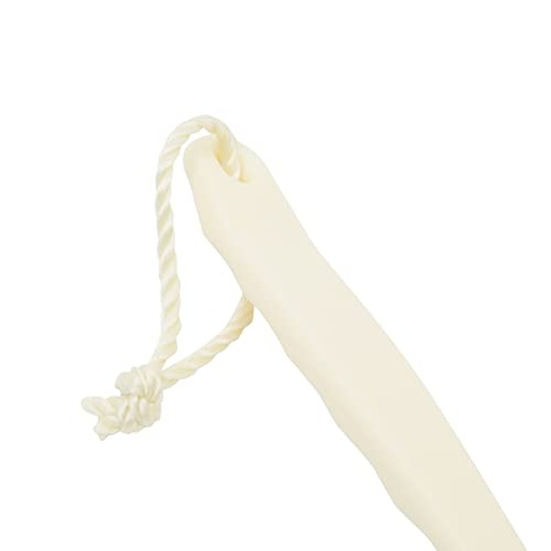 Juvale Exfoliating Luffa Shower Scrubber & Bath Scrubber for Body - 18 in, Ivory, 3-Pack - Loofah on a Stick & Shower Brush for Back