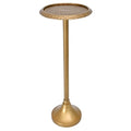 Antique Gold Hammered Drink Table – SwallowLiving 23in Side Table, Brass Brass Finish