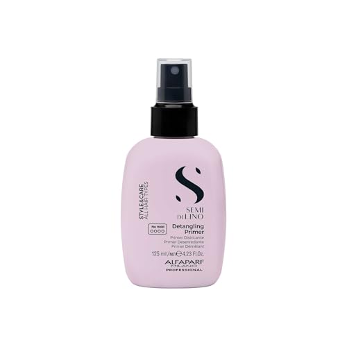 ALFAPARF MILANO Semi di Lino Style & Care Detangling Primer - No Hold - Detangling Primer for All Hair Types - Thermal Protection (4.25 fl oz / 125 ml)