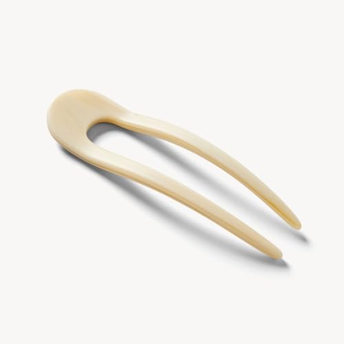 Italian Acetate Hair Pin for Thin & Thick Hair - 5 Inch Women Girls Hair Accessories (Alabaster)