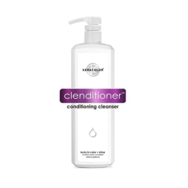 Keracolor Clenditioner Cleansing Conditioner, Color Protecting Keratin-Infused Co-Wash, Prevents Fade, 2 Sizes