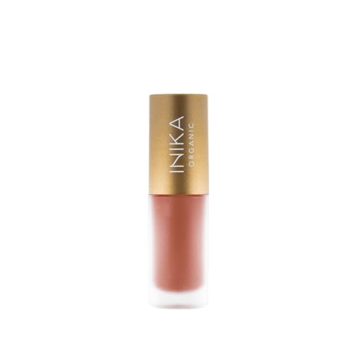 INIKA Organic Tinted Lip Oil | Bakuchiol, Squalane + Collagen in a Glossy Wash of Color. Luxuriously Smoothing & Hydrating Lipgloss. Natural, Vegan. 0.16 Fl oz (Blossom)