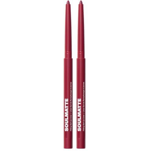 MORPHE Soulmatte Gel Lip Liner - Creamy Lip Pencil with a Matte Formula - Precision Contour Pencil with Sweet Almond & Tea Seed Oil for Long-Lasting Definition - Bella (0.007 oz) (Pack of 2)