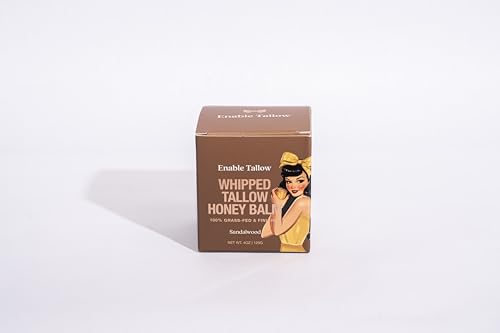Enable Tallow Dry Whipped Beef Tallow & Manuka Honey Balm for Face & Body 4oz