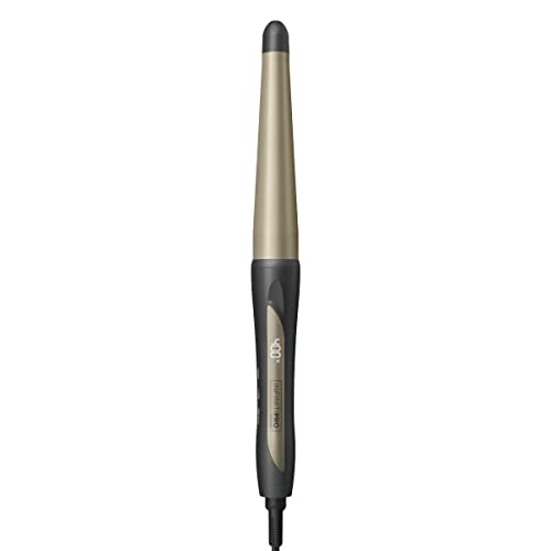 Tourmaline Ceramic Tapered Curling Wand 1¼-¾ Inch - Beachy Waves, Dark Gray