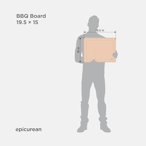 Epicurean 19.5 x 15 Inch Natural BBQ Cutting Board with Juice Groove - Made in USA