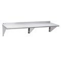 NSF Stainless Steel Wall Shelf 14 x 60 in - Profeeshaw, Commercial Wall Mounted Shelf