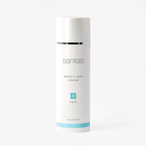 Sanitas Skincare Vitamin C Lactic Cleanser, Complexion Renewing, Active Cleanser, Lactic Acid, 5 Ounces